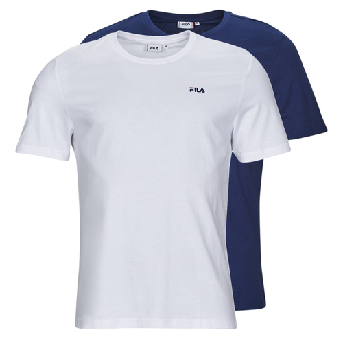 Fila - BROD TEE PACK X2 - Marine / Blanc