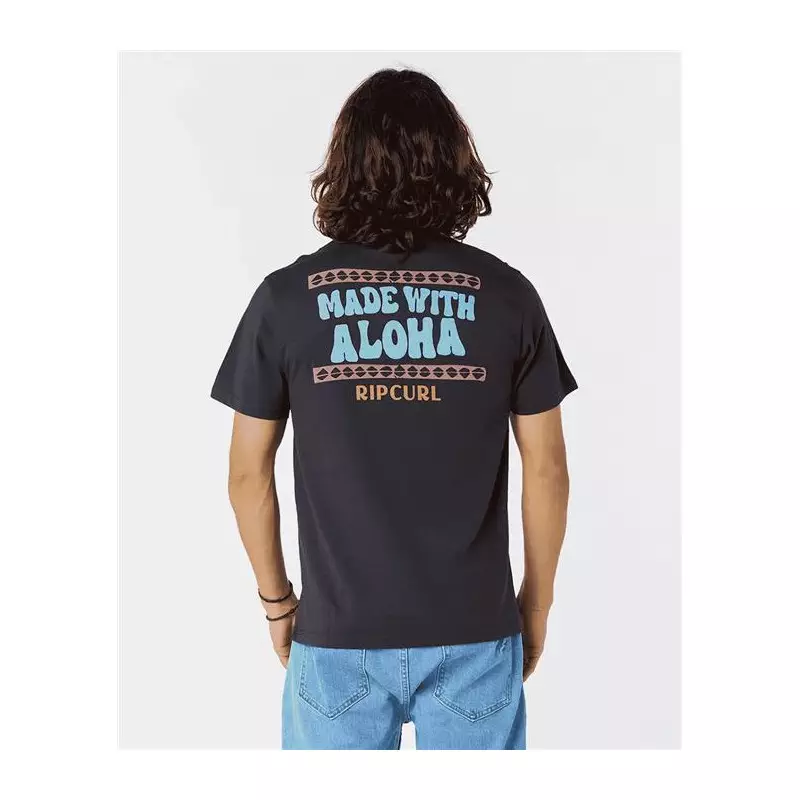 Teeshirt RIPCURL Down The Line Sstee Washed Black 2XL