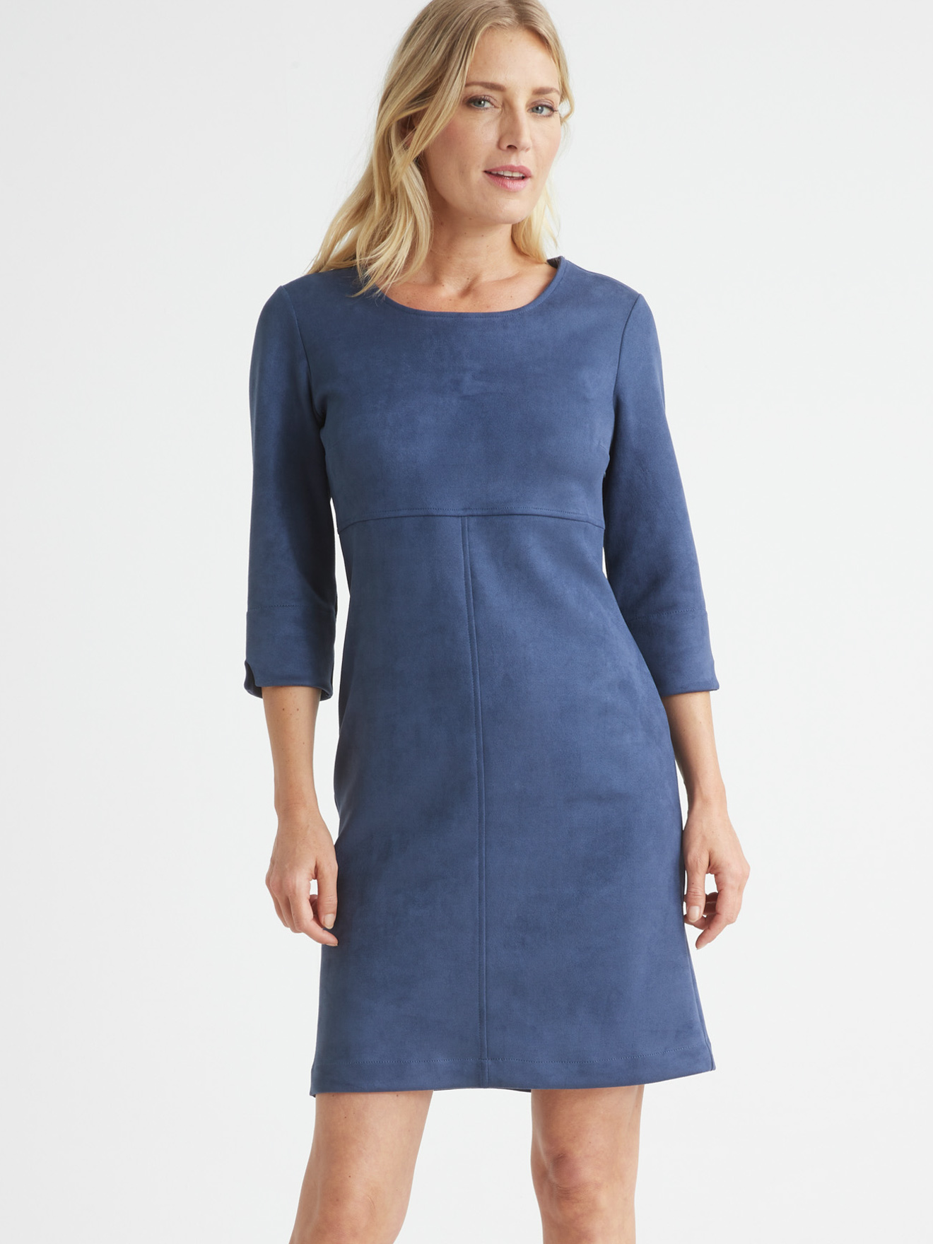 Robe droite en suédine