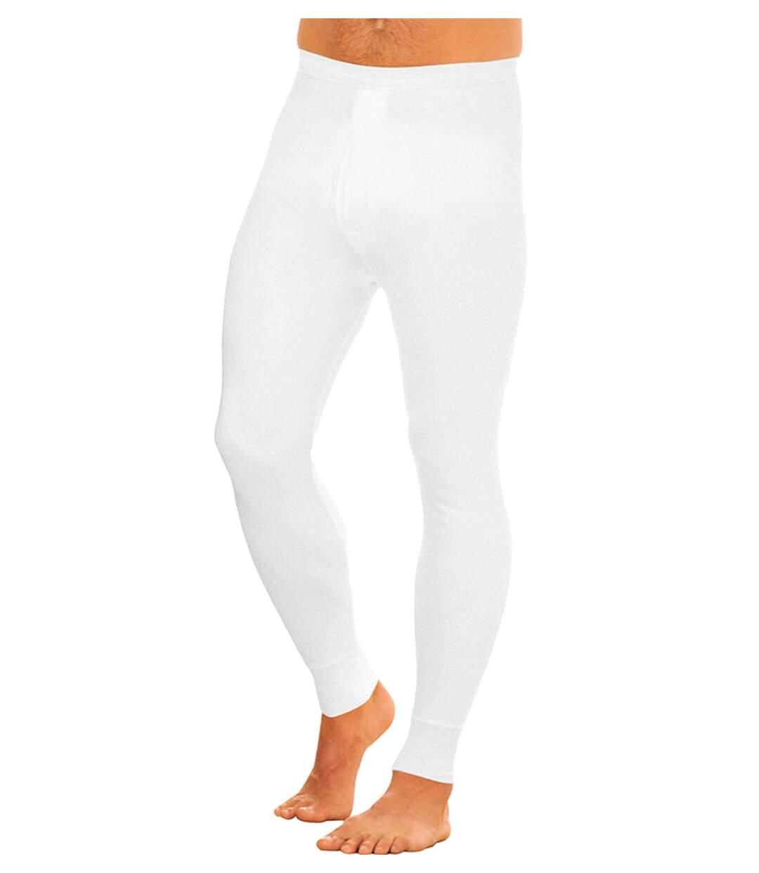 Caleçon homme THERMO Doublé Polaire THERMO Caleçon Blanc