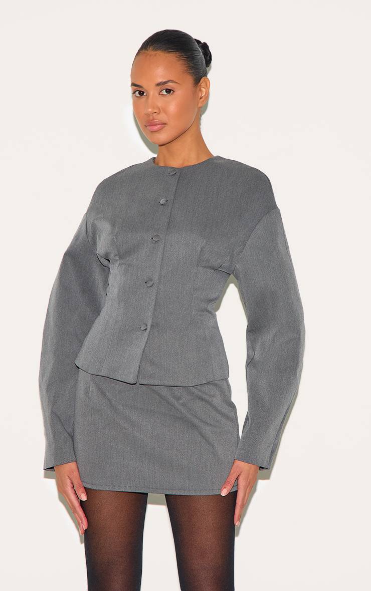 Charbon Jupe Micro Mini Ajustée À Rayures Tennis Tissée Coordonnée