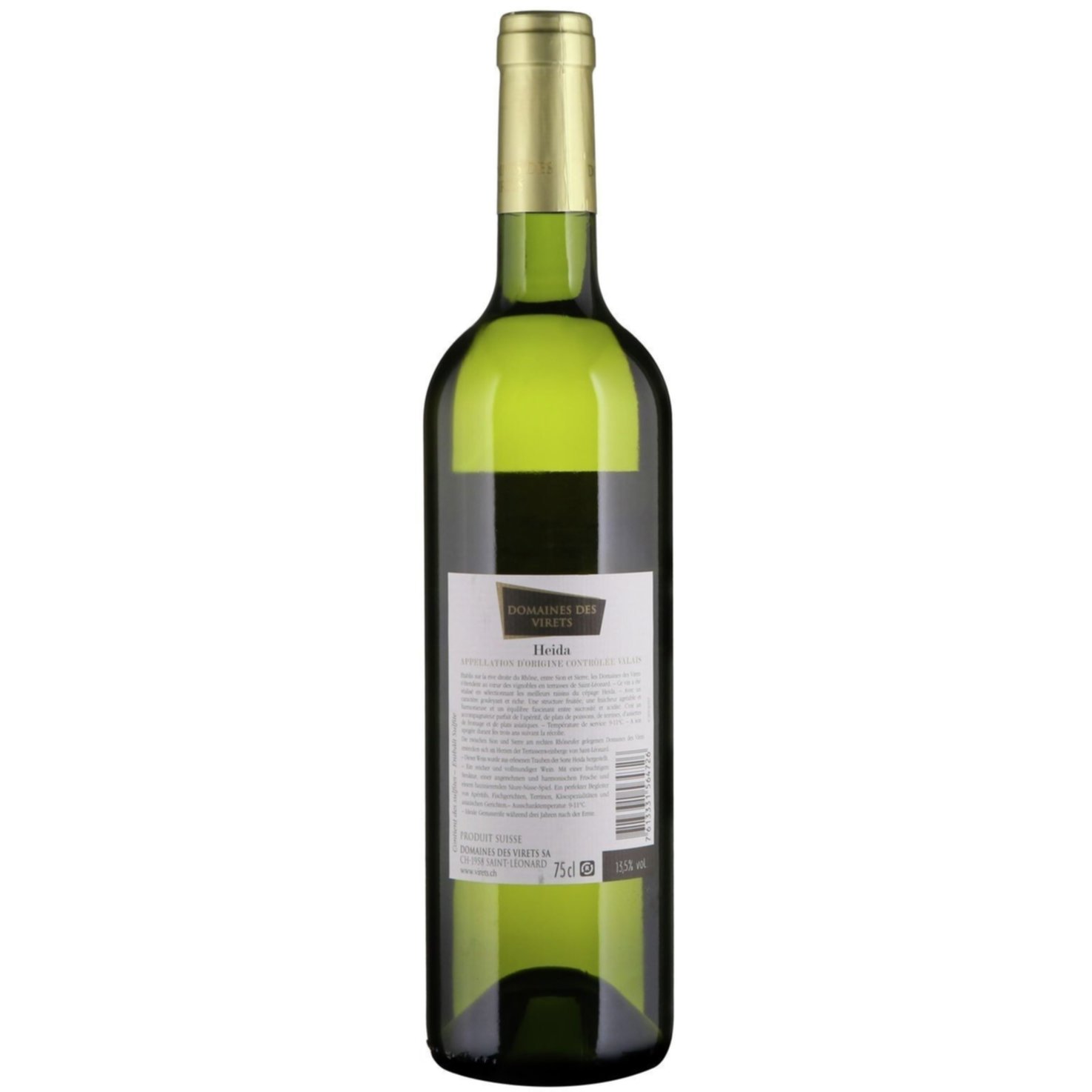 Valais AOC Heida Domaines des Virets -75cl