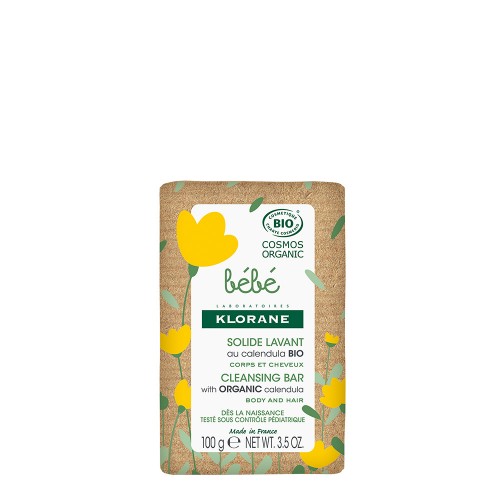 Klorane Bebé Calêndula BIO Sabonete de Limpeza Corpo e Cabelo 100g