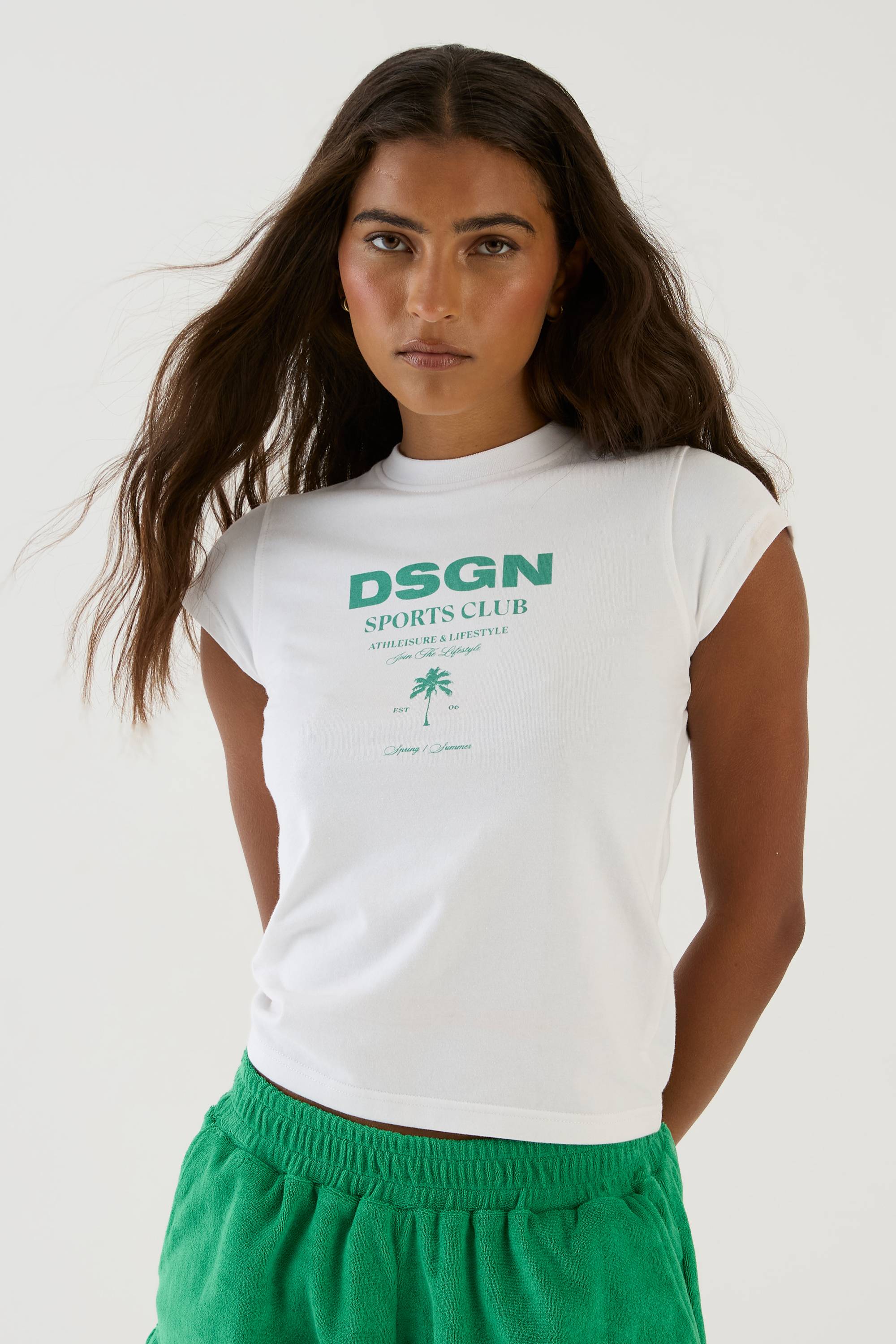 T-shirt Ajusté Imprimé Palmiers Dsgn Studio