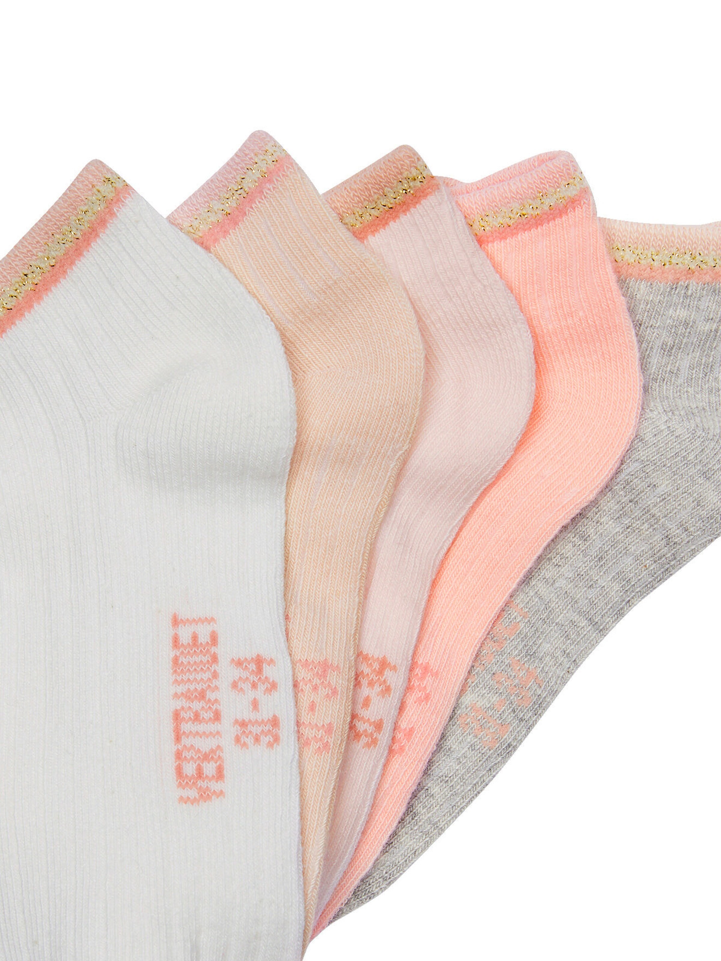 Vertbaudet 5er-Pack Mädchen Socken pfirsich
