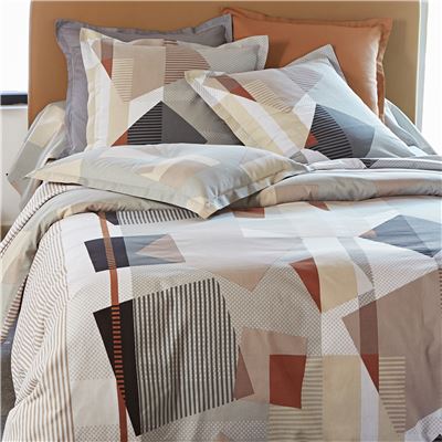 Linge de lit imprimé graphique - BECQUET CRÉATION