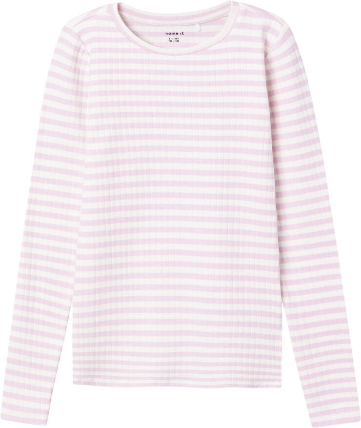 Name It NKFSURAJA XSL LS TOP NOOS Parfait pink/stripe