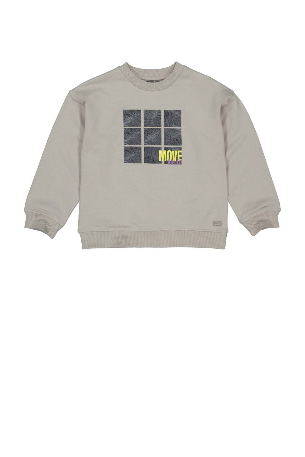 Quapi sweater DANJI met printopdruk grijs