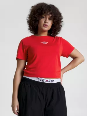Camiseta Slim Fit com Logo Essencial Curve