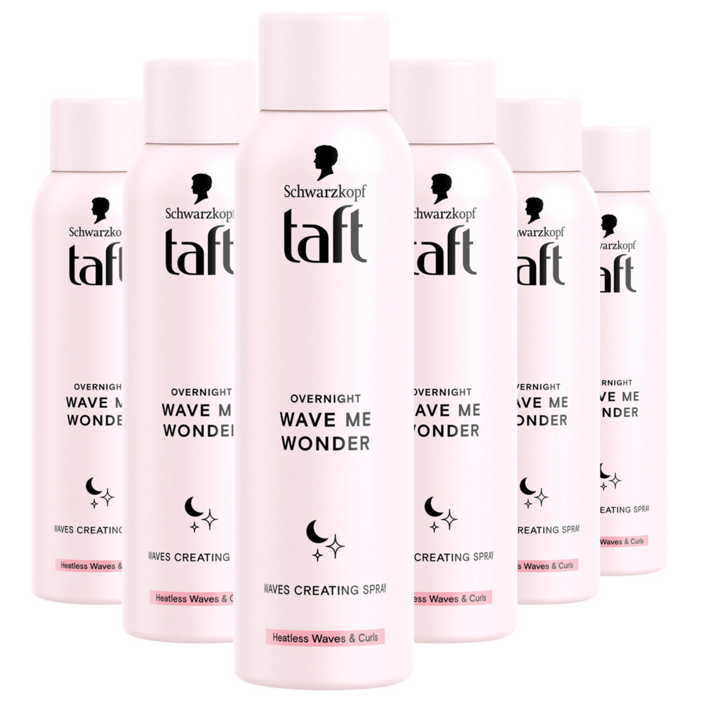 6x Taft Curl SprayOvernight Wave Me Wonder 150 ml