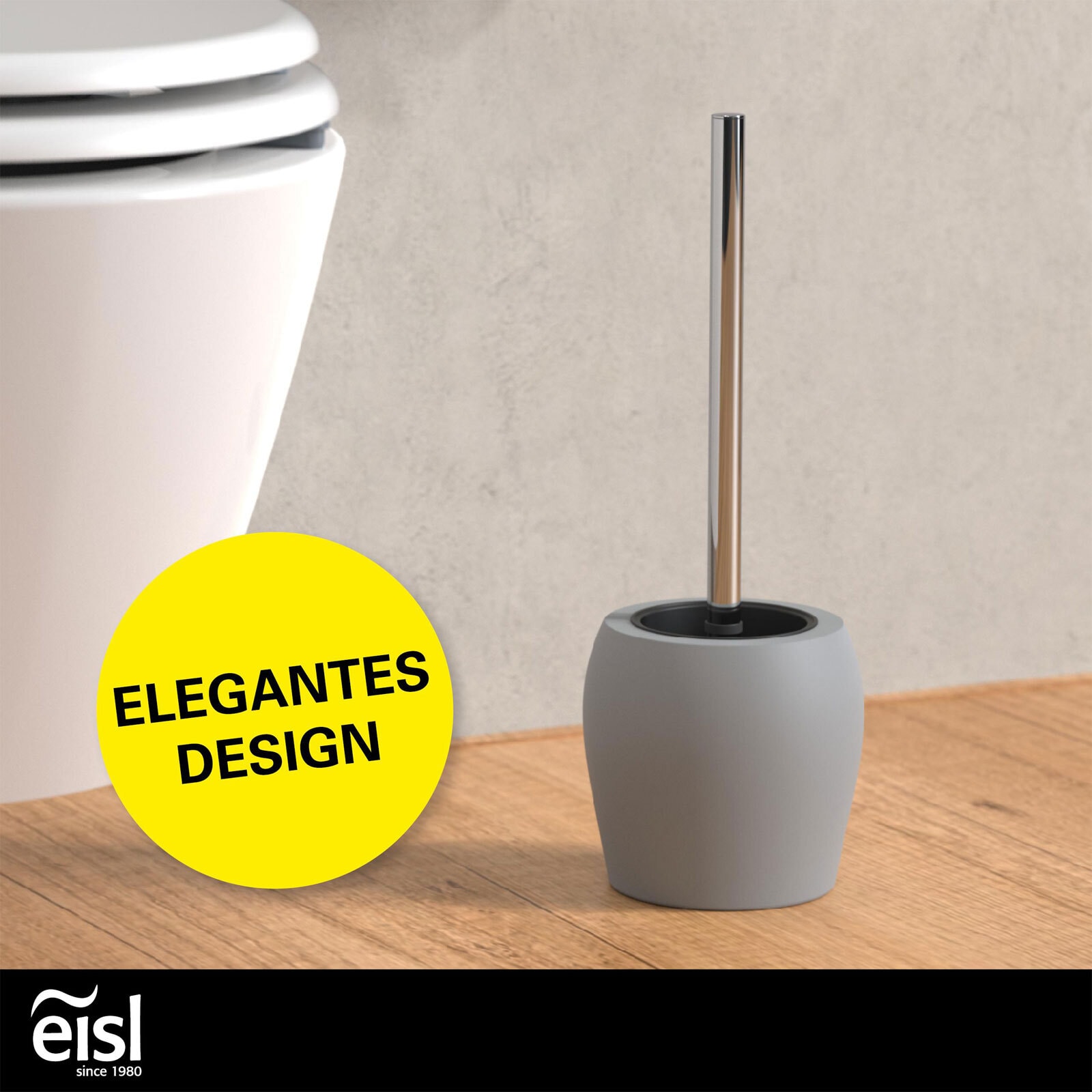 eisl WC-Bürstenhalter grau 12x38x12 cm