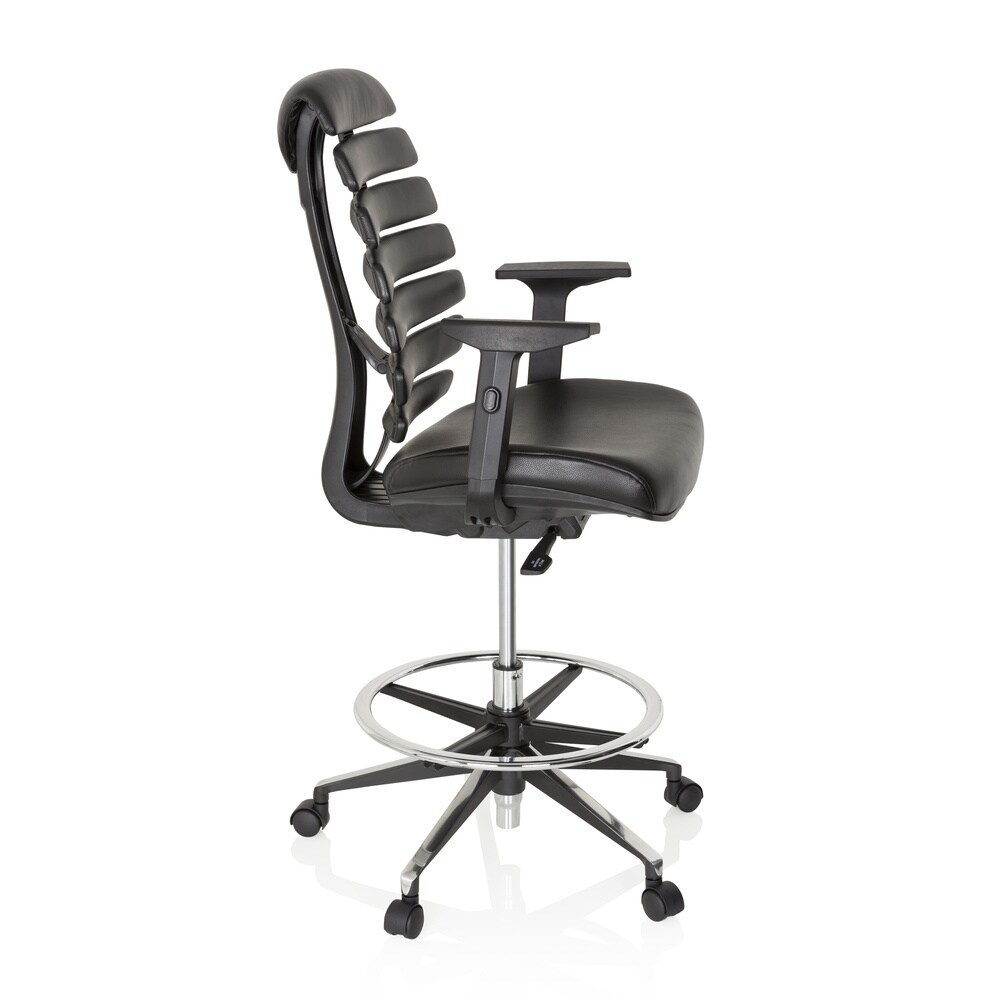 Counterstuhl ERGO LINE II WORK Leder mit Armlehnen (höhenverstellbar) hjh OFFICE
