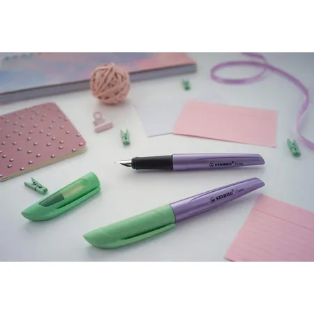Füller - STABILO Flow COSMETIC in metallic lila/grün - Einzelstift - inklusive Patrone