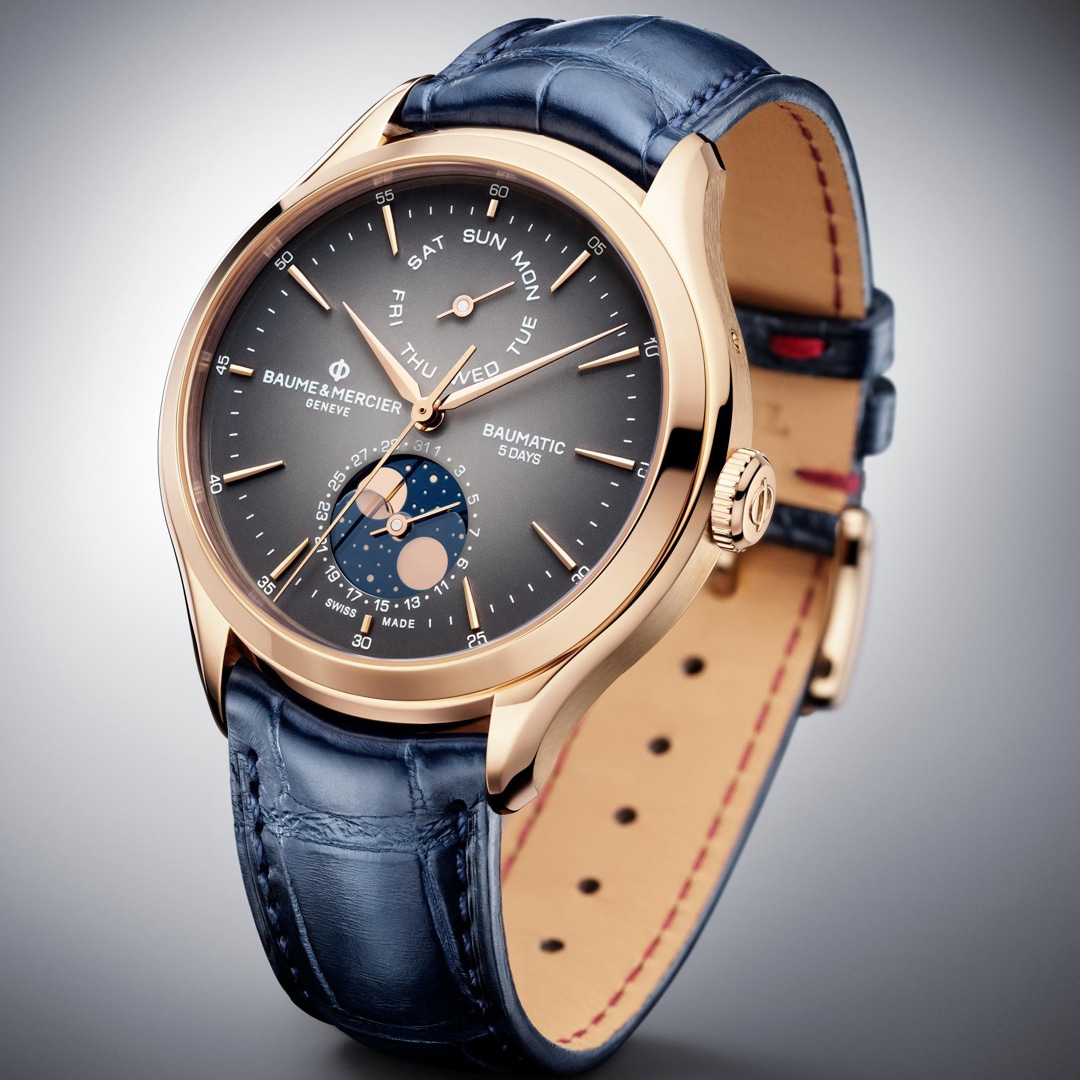 Baume et Mercier Clifton Baumatic Gold 10547 Day Date Mondphase