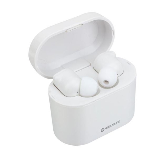 Fones de ouvido intra-auriculares TWS V10 Touch Bluetooth brancos Coolsound
