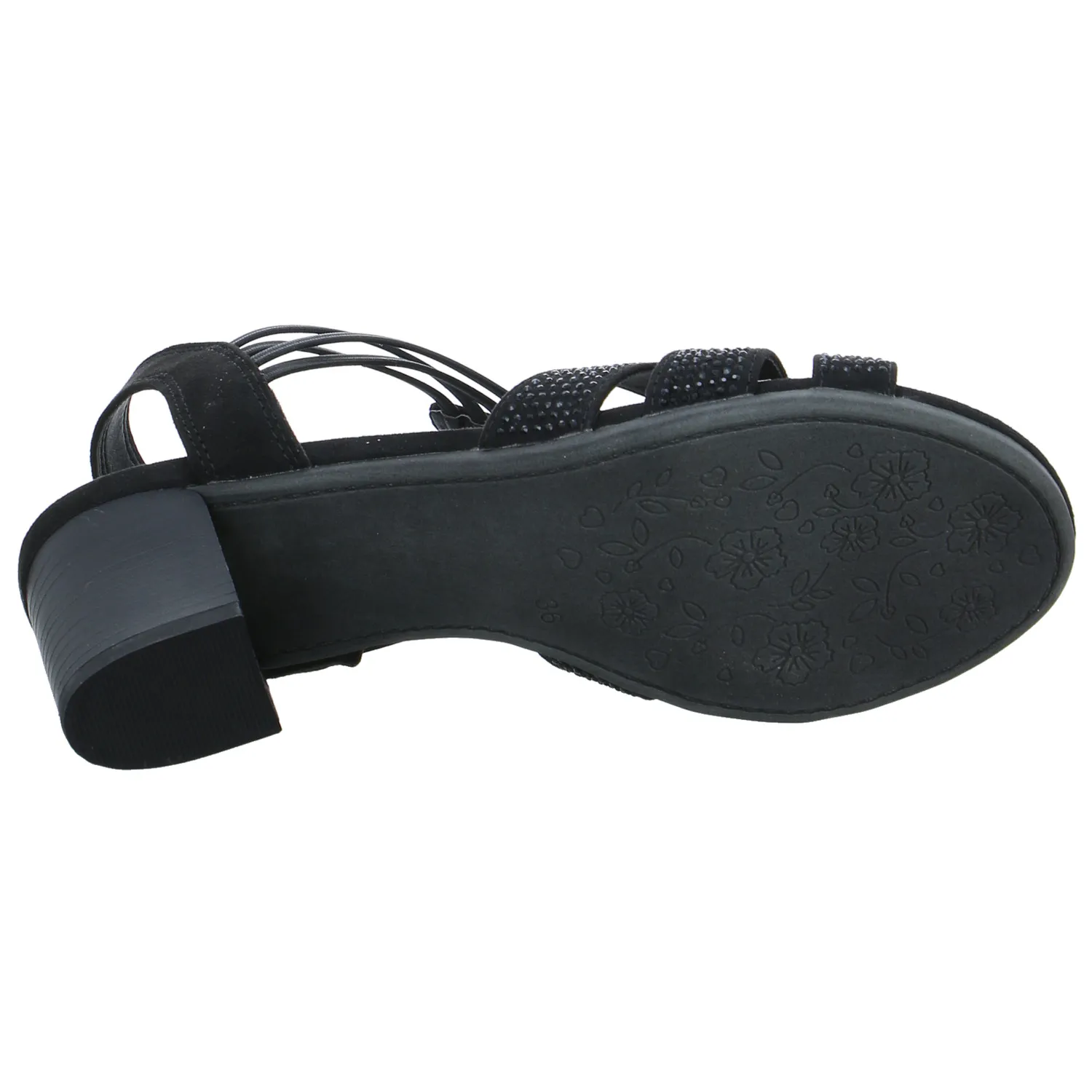 PIECE OF MIND Sandalette Schwarz Lederimitat