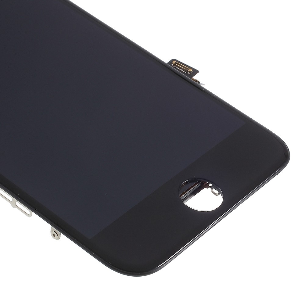 iPhone 7 Plus Komplettdisplay (Digitizer, LCD, Rahmen, Front Kamera, Metallplatte) - Schwarz