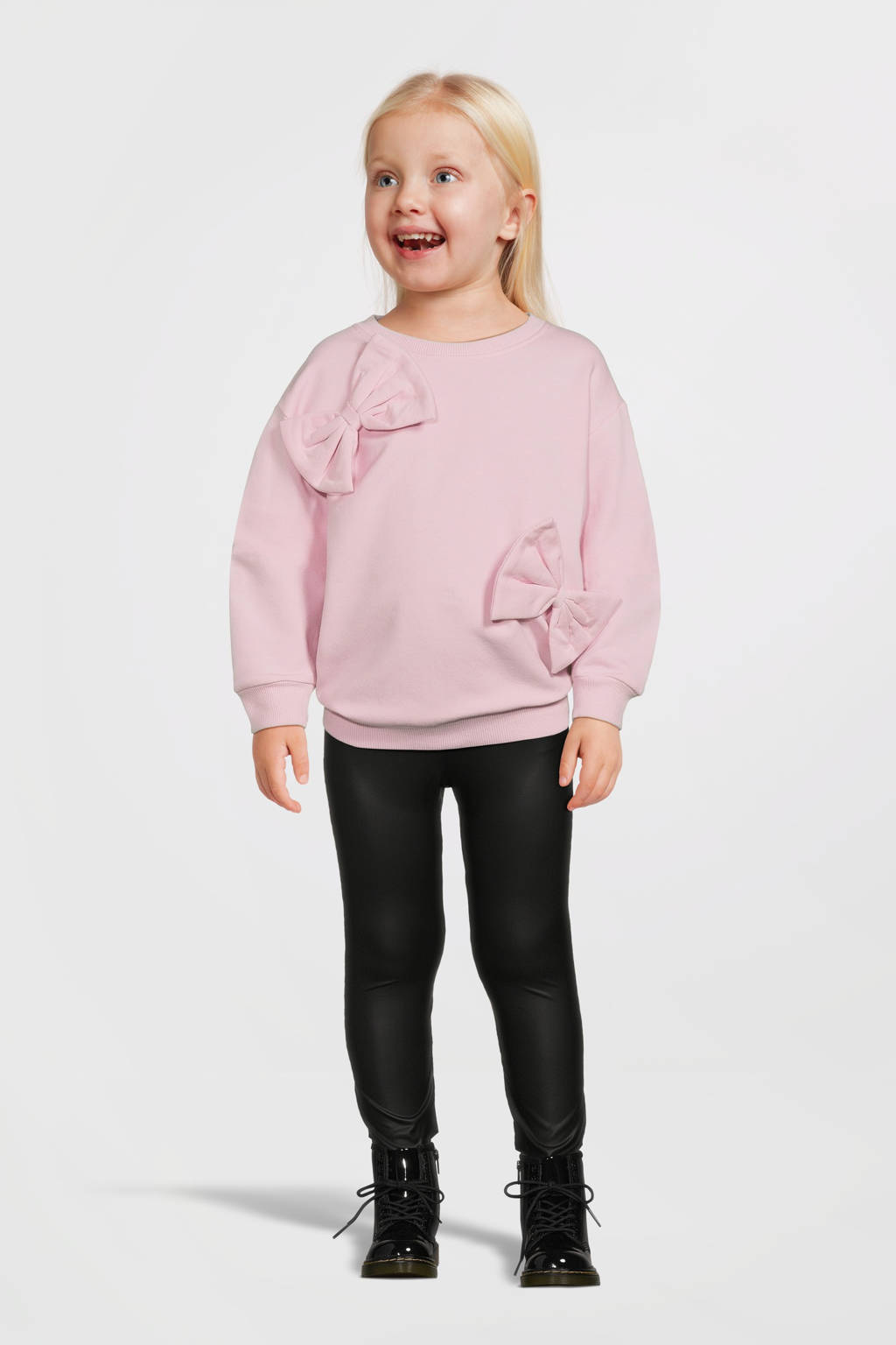 NAME IT imitatieleren legging NMFREBEKKAS zwart