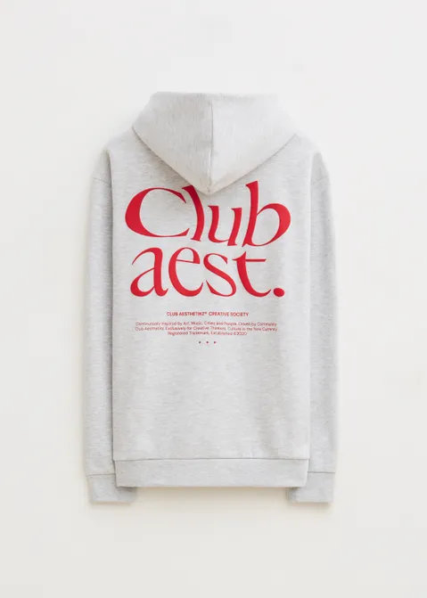 Hoodie club society grijs (GRS.LME)