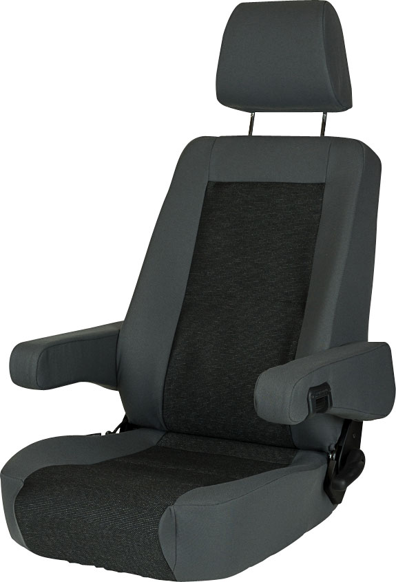 Sportscraft Sitz S6.1 Tavoc 2 grau/schwarz mit Lordosenstütze