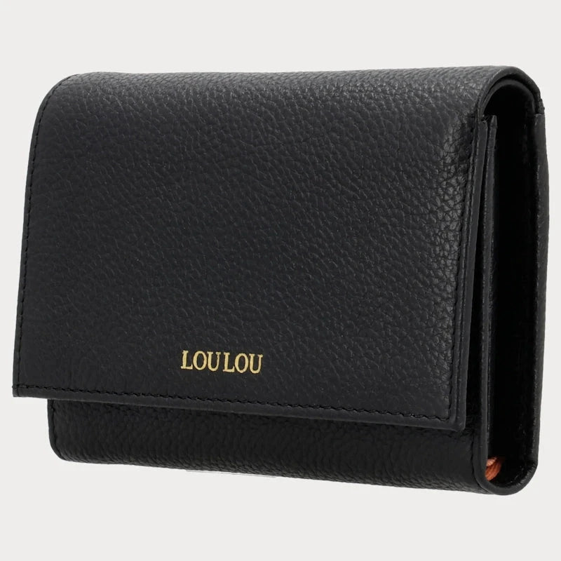 LouLou Essentiels Portemonnee RFID Petit Fleur Black
