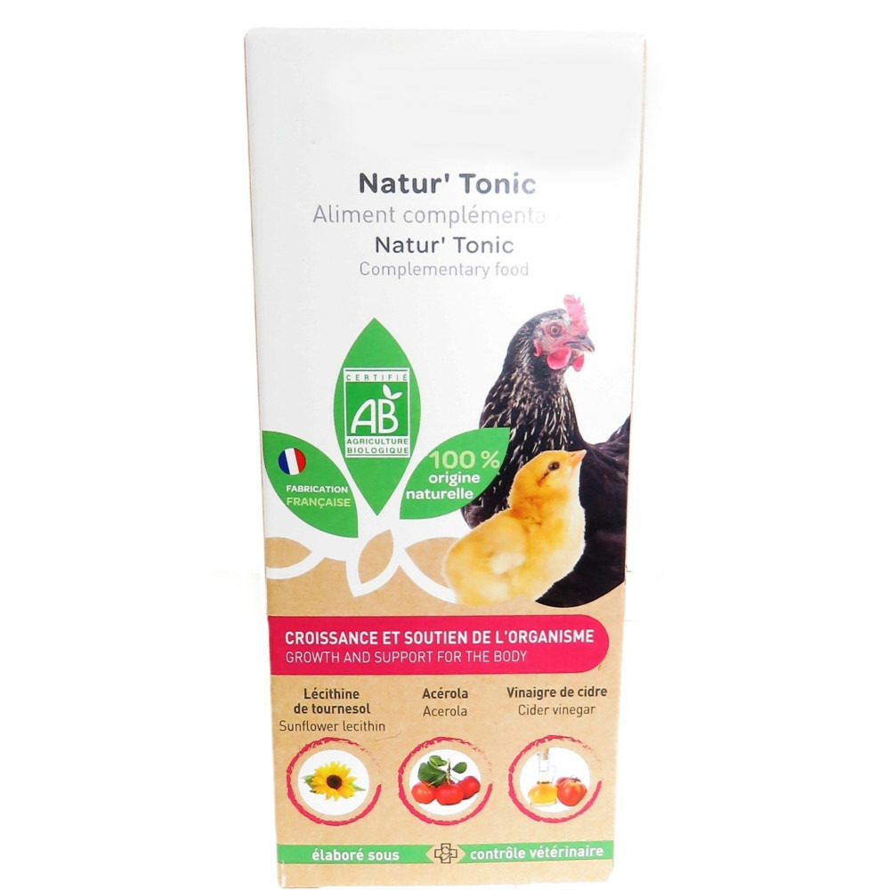 Natur' tonic, favorise la croissance pour poule et poussin 250 ml