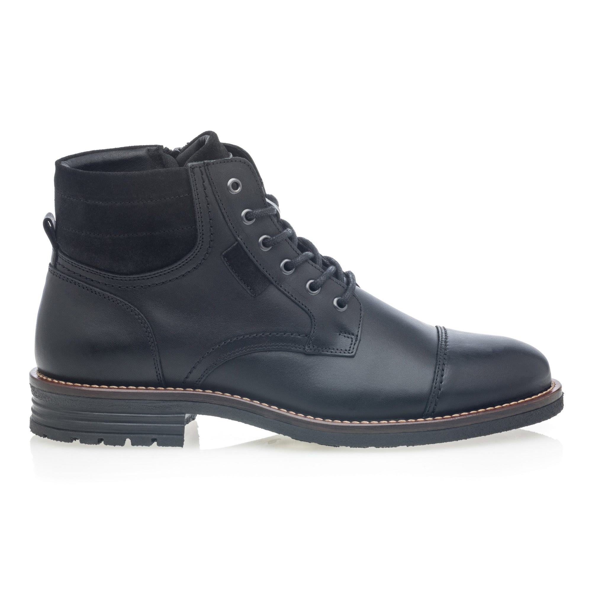 Bottines Homme en cuir noir