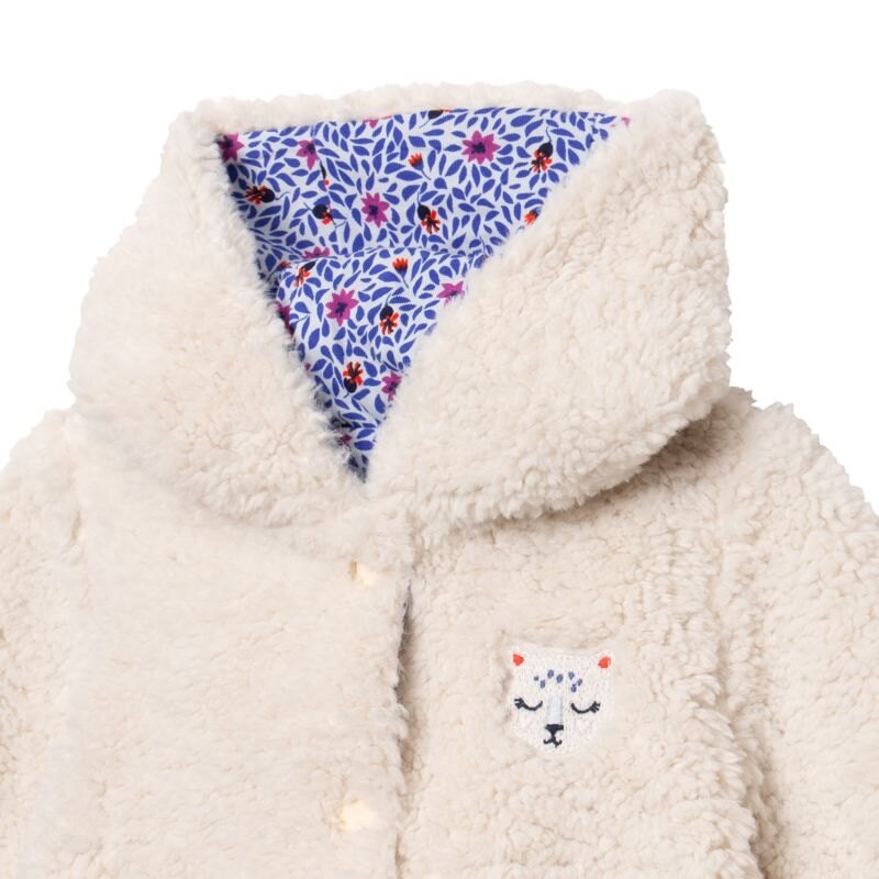 Veste réversible bébé fille micro fleurs beige Catimini Beige
