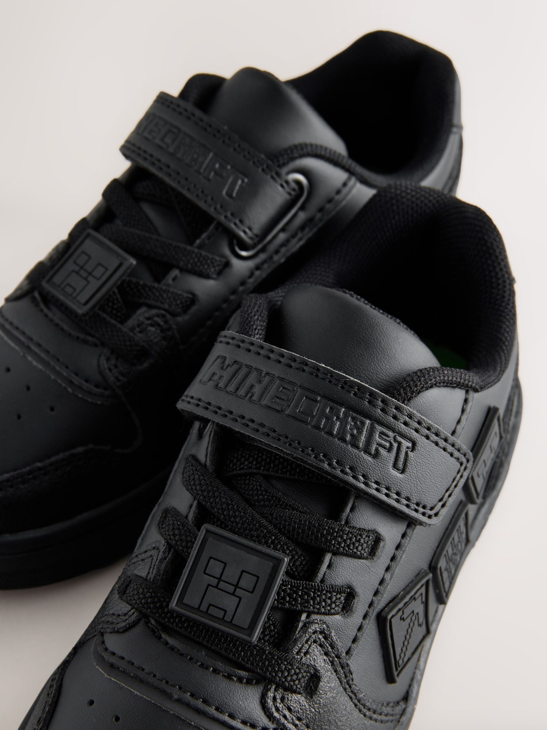 Zwart Minecraft - School Touch Fastening Elastic Lace Shoes