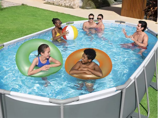 Piscine tubulaire Power Steel ovale 4,88 x 3,05 x1,07 m - Bestway