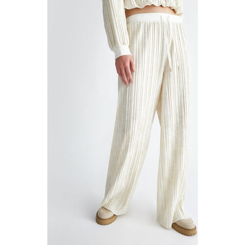 Liu Jo - Pantalón plisado Beige