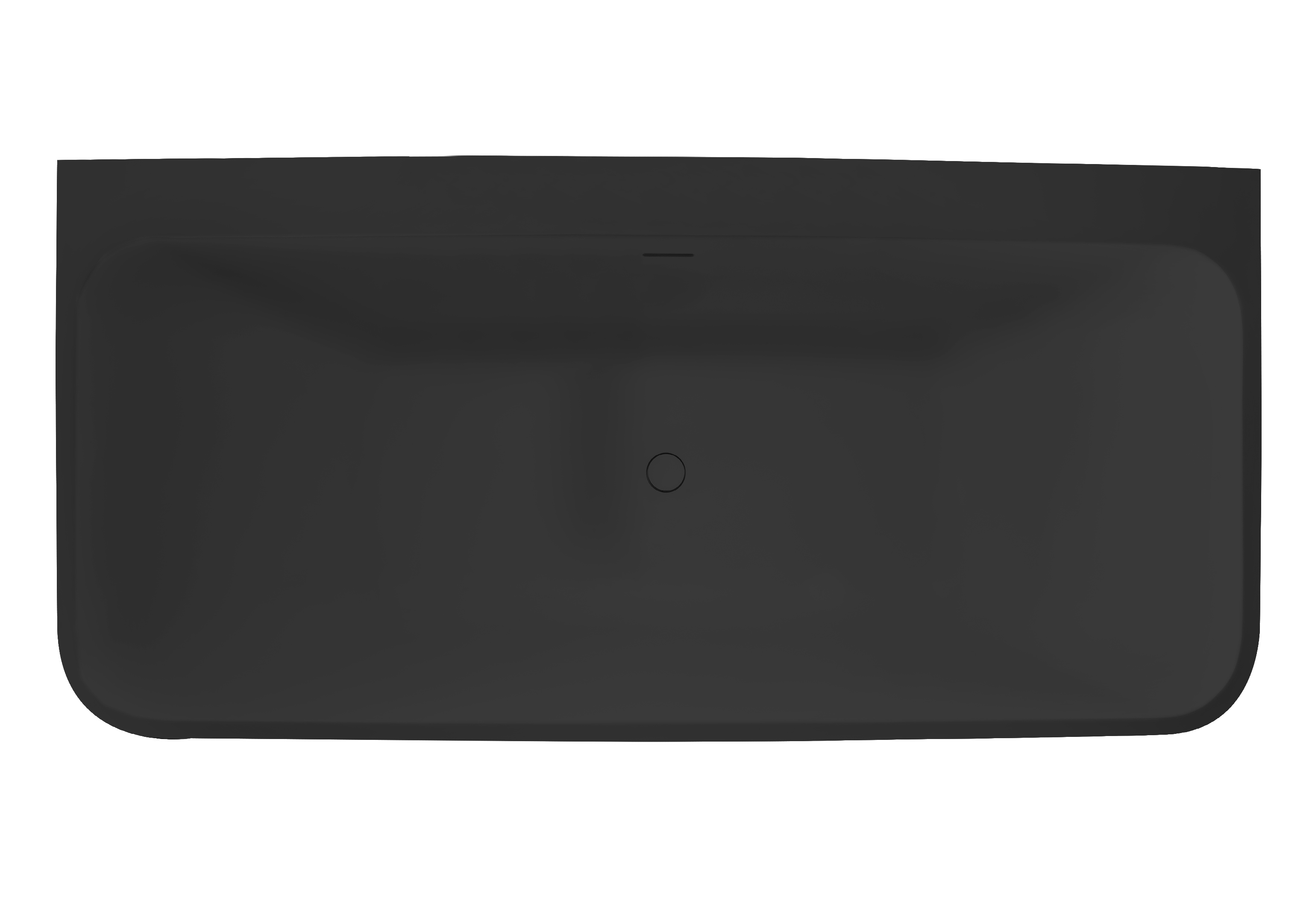 Best Design Borgh semi vrijstaand bad 180x85x55cm zwart