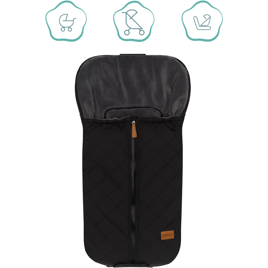 fillikid Winterfußsack Nevado für Babyschale Schwarz