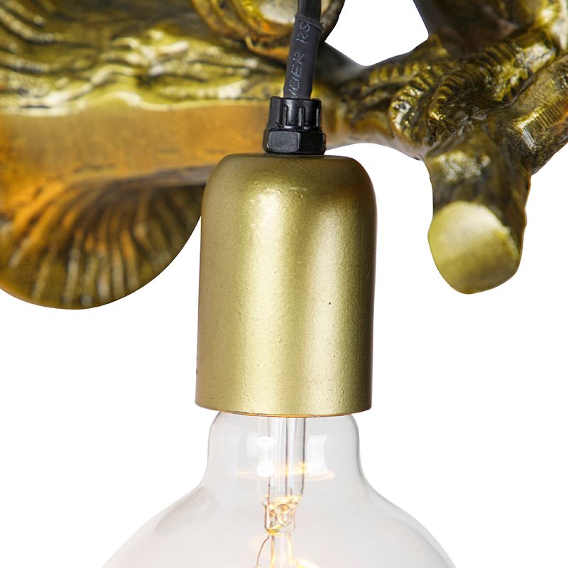 Vintage wandlamp messing - Animal Toekan