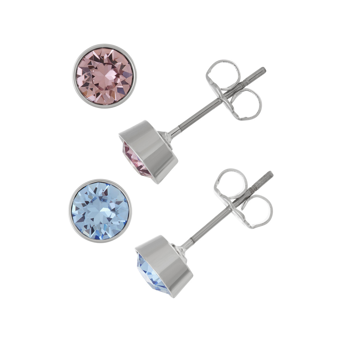 Lot boucles d'oreilles fantaisie cristal