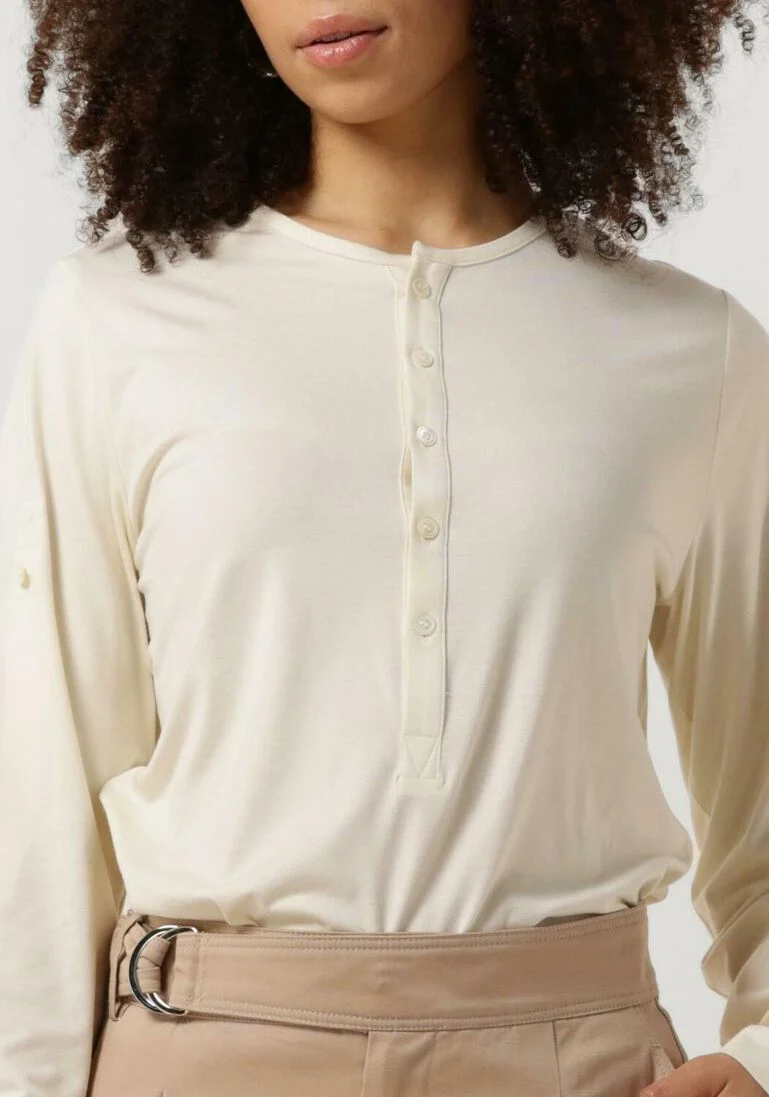 VANILIA beige vanilia top soft jersey henley