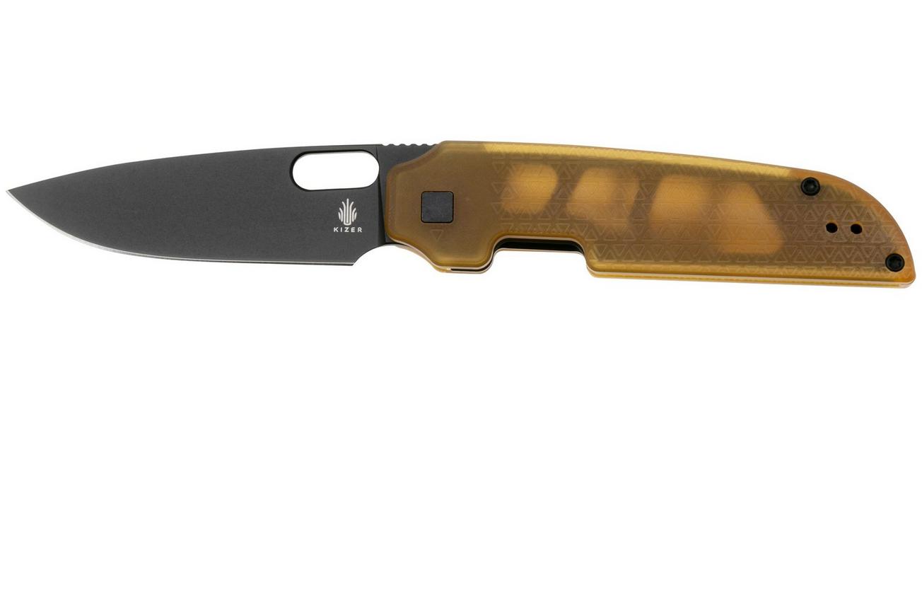 Kizer Vanguard Varatas V3637C1 Black 154CM, PEI Ultem, zakmes, Jacob Lundequist design
