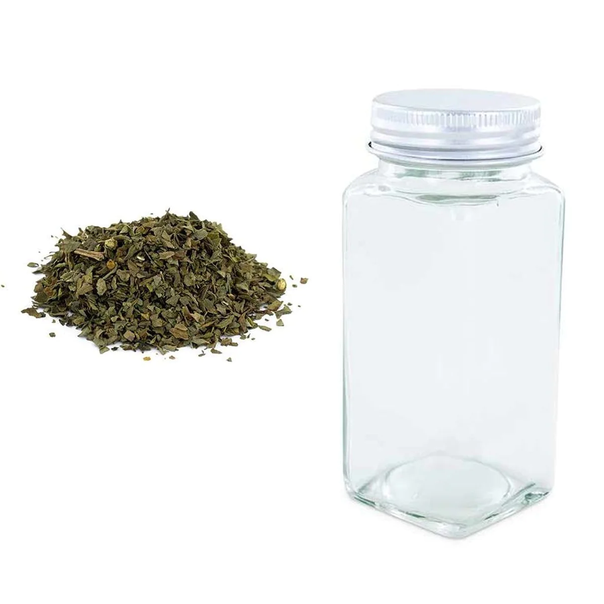 Flacon à épices poudreur + basilic bio 15 g Aromandise