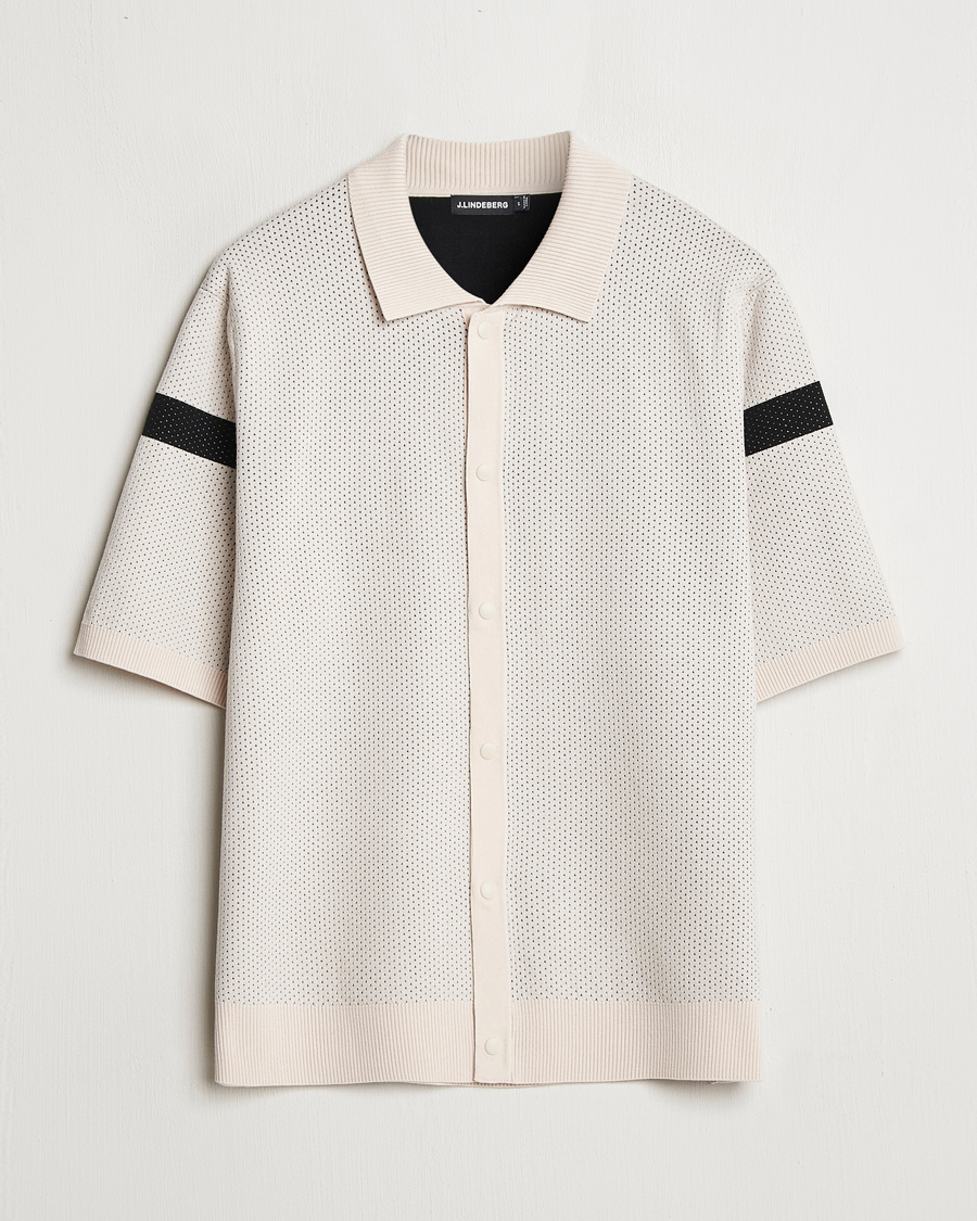 J.Lindeberg Rayne Short Sleeve Knitted Shirt Moonbeam