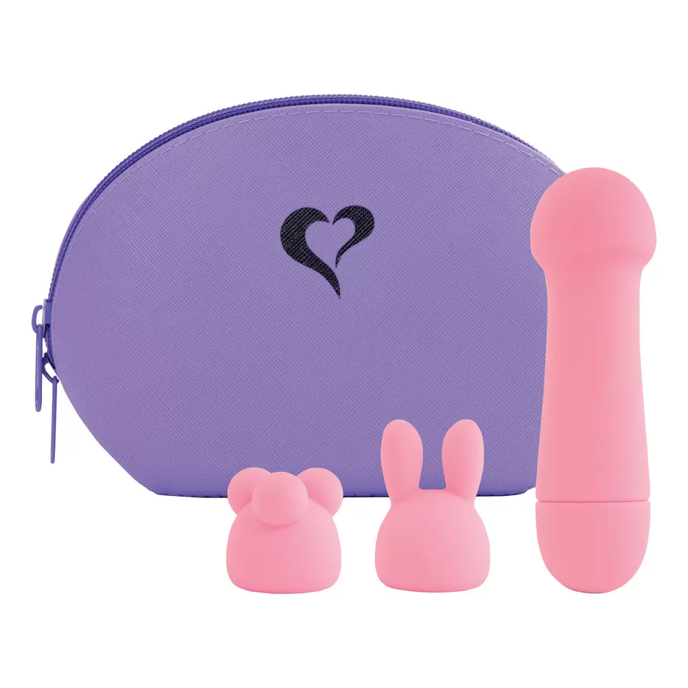 FeelzToys Bullet Vibrator m. 2 ekstra hoveder - Bunny