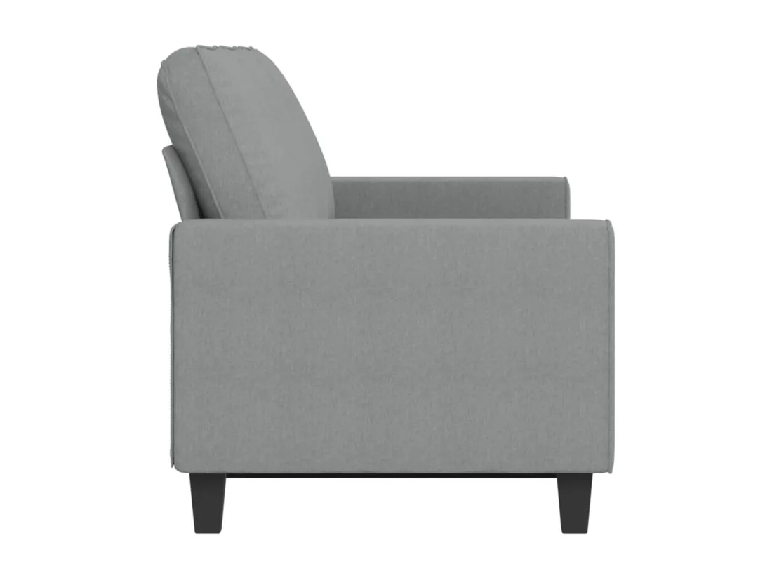 Canapé à 3 places Gris clair 180 cm Tissu