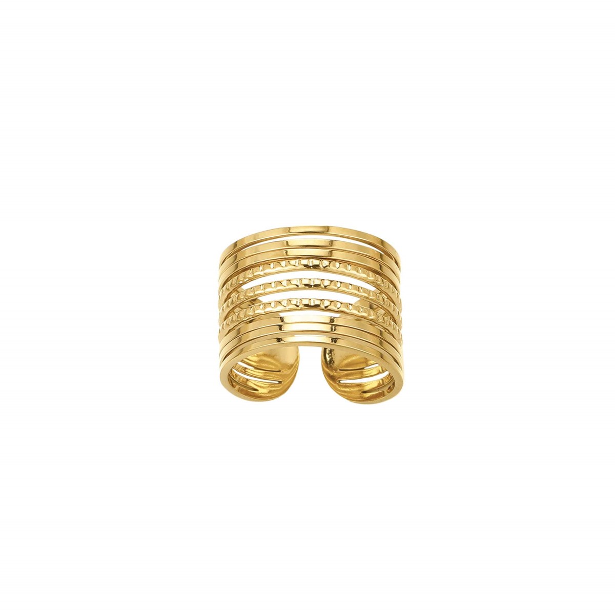 Bague Multi acier doré or