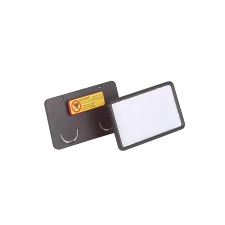 Durable 812901 Namensschild Clip Card mit Magnet, 40 x 75 mm, schwarz