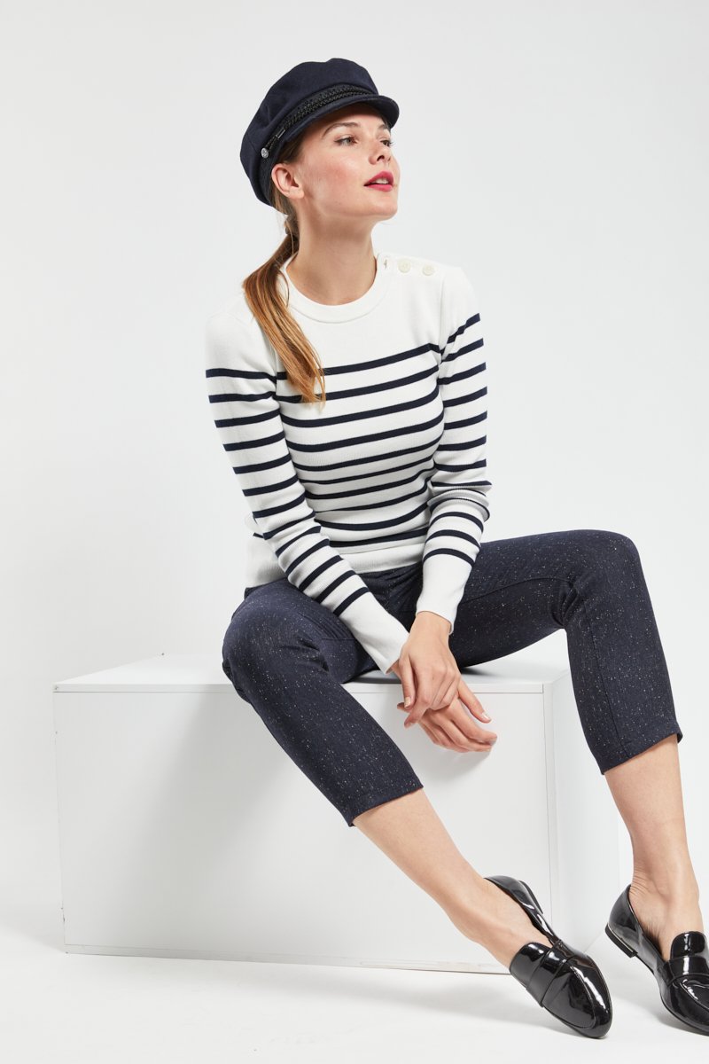 Pull marin rayé 