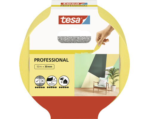 tesa Schilderstape Professional geel 30 mm x 50 m