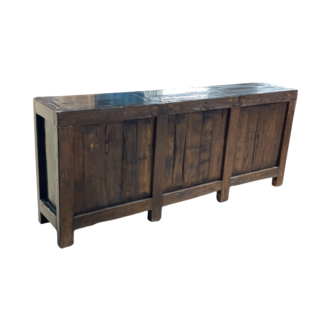 Uniek dressoir Zwart lak 6 deurs Uniek Dressoir Zwart lak 6dr 232x45x98