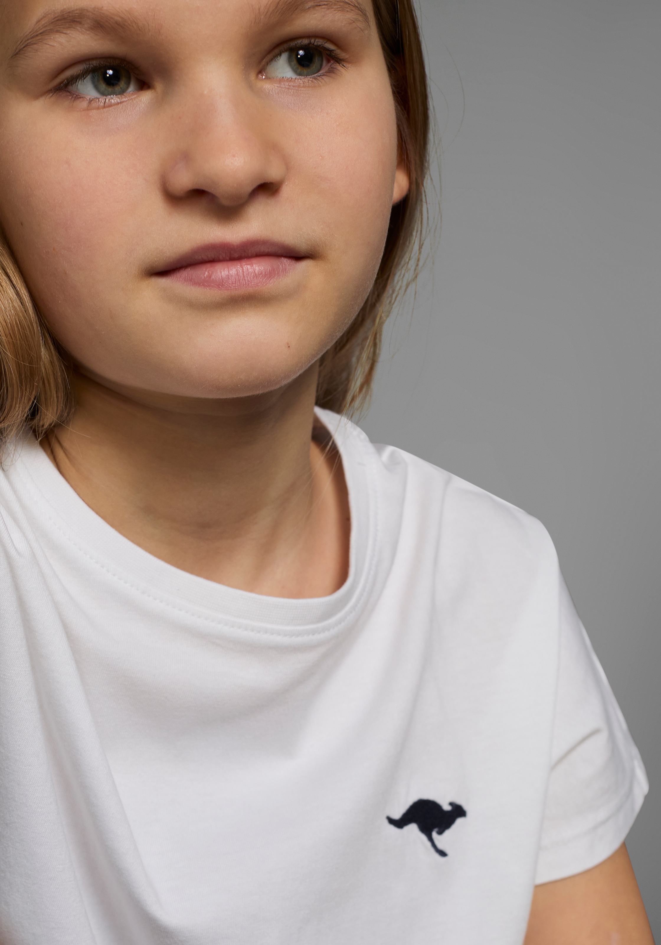 KangaROOS T-Shirt »mit Farbverlauf und Logodruck«, Kurzarm,  weite Fledermausärmel,  modisches Batikmuster