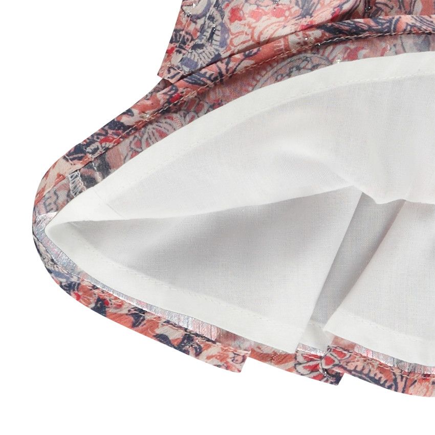 Jupe volantée imprimé cachemire avec lurex pour fille - Multicolore