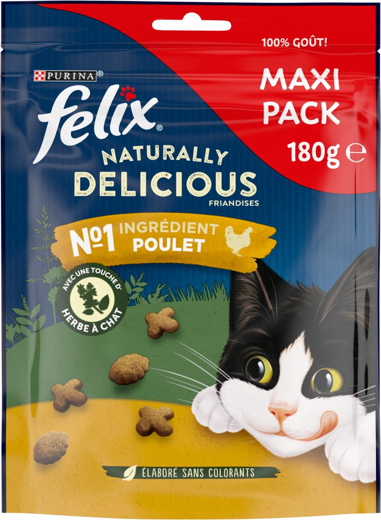 Felix kattensnack Naturally Delicious kip maxipack 180 g