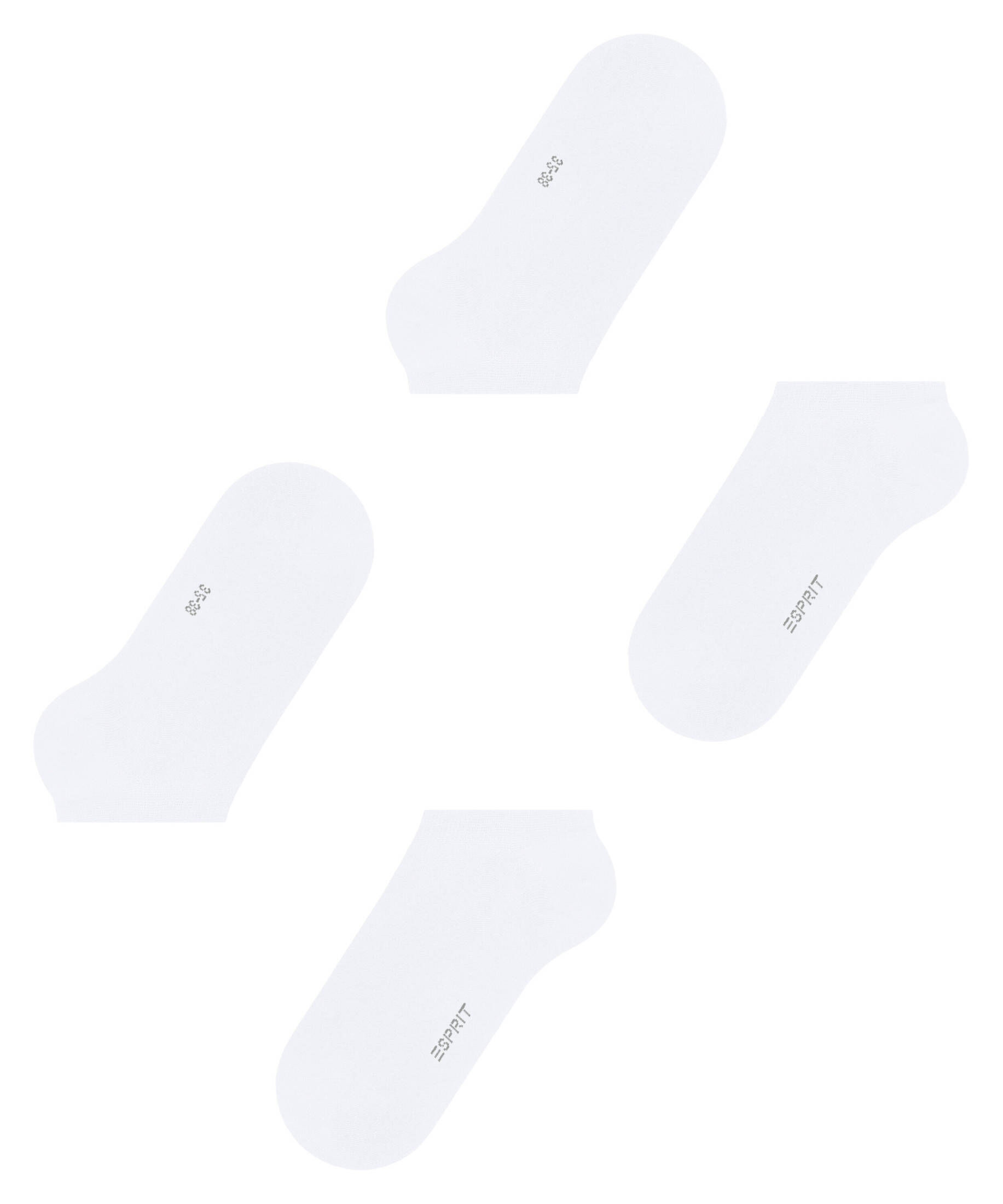 Esprit| Damen Füßlinge Solid High 2-Pack